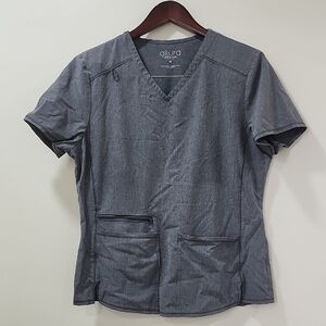 Cherokee Allura Gray Scrub Top
